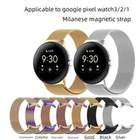 Bracelet de remplacement en maille magnétique milanaise pour Google Pixel Watch 3 2 1, bracelet en acier inoxydable