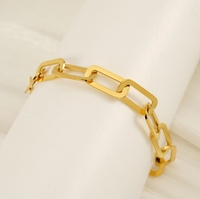 Bracelet à chaîne à fermoir tendance - Acier inoxydable - Bijoux tendance pour la Saint-Valentin et la fête des mères