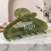 Pinces à cheveux en acétate personnalisées de luxe Ume - Marbrées irisées, grandes, antidérapantes, pour femmes, vente en gros