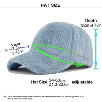 Gorra de Béisbol de Felpa Sintética Personalizada para Invierno, Gorra de Punto Suave y Cálida con Visera Curva, Gorra Unisex Térmica para Protección Solar
