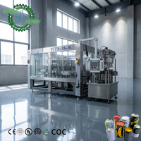 Línea de Enlatado Automática de Bebidas Carbonatadas de 20000 CPH con 48-6 Cabezas para Latas de Aluminio de 0-500 ml con Control PLC