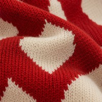 Cardigan grec à franges en acrylique tricoté, col châle, manches longues, grande taille, rouge et blanc, avec logo personnalisé, pour femme, chic et tendance, automne-hiver