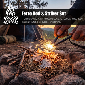 Allume-feu de camping Baiyuheng avec logo, allume-feu de survie, allume-feu en ferrocerium, allume-feu à percussion - Product Image 4