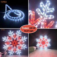 Ornements programmables extérieurs étanches et résistants aux UV vacances noël grand flocon de neige motif lumières led guirlandes lumineuses