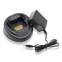 Chargeur de batterie au lithium AC/DC Gaodaptt WPLN4137 5W CP200/EP450/CP040/CP140/CP180/DP1400/GP3688/PR400/DEP450/CP200D ABS Noir
