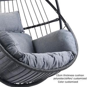 Chaise en rotin zéro gravité inclinable de style moderne Yoho chaise oeuf en cuir pour meubles de salon d'extérieur - Product Image 4