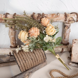 Ramo de Rosas Artificiales Yuduo, Tela Plástica Tejida, Decoración para Bodas y Hogar CF01250 - Product Image 2