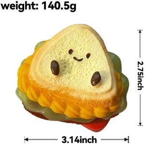 Juguetes Antiestrés Personalizados de Simulación de Comida, Sándwich de TPR, Juguetes Sensoriales para Aliviar el Estrés, Juguetes Blandos 2026 para Niños - Product Image 2