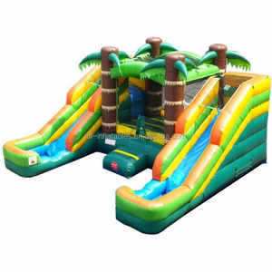 <span class=keywords><strong>Precio</strong></span> asequible Jungle Inflatable Bounce House <span class=keywords><strong>Park</strong></span> con doble tobogán para negocios de alquiler - Product Image 1