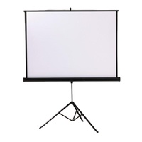 Support d'écran de projecteur portable en alliage d'aluminium blanc mat de 84 pouces