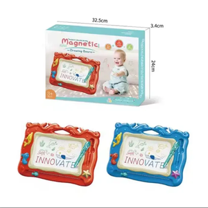 Kit mainan lukisan seni anak-anak papan gambar Doodle magnetik kartun lumba-lumba dengan kuas cat - Product Image 4