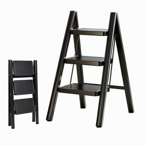 Poland Stock 3 Step <b>Folding</b> Step Ladder Carbon Steel Anti Slip Kitchen <b>Stool</b> EU Dropshipping - Product Image 1