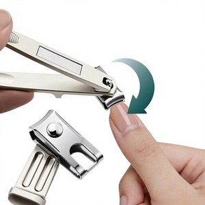 Coupe-ongles en acier inoxydable, coupe-ongles incurvé de sécurité avec lime intégrée, poignée ergonomique pour ongles des doigts et des orteils - Product Image 4