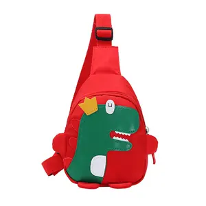 حقيبة خصر صغيرة للأطفال حقائب صدر على شكل ديناصور كرتوني لطيف لطيف حقيبة بأ حزام للأطفال حقيبة نقود مزودة بسحّاب