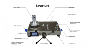 Factory HSIN60Q Pneumatic Dead <b>Weight</b> Tester LCD Touch Screen Deadweight Calibrator Calibration Comparator 60bar OEM HSIN-60Q - Product Image 3
