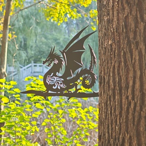 Figurines décoratives en acier Corten : Vélos chinois rouillés, tournesols, poulets, cygnes, girafes, hiboux, et ornements de jardin - Product Image 1