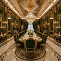 Service de personnalisation de la maison tout-en-un, décoration de salle à manger de style palais classique, conception d'intérieur professionnelle