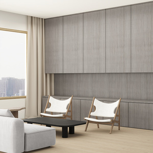 Película decorativa de PVC moderna, los últimos muebles de vinilo de grano de madera para cocina y sala de estar, Fondo de Gabinete a prueba de explosiones - Product Image 4