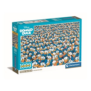 CLEMENTONI IMPOSSIBLE - Rompecabezas de 1000 piezas de Pato Donald - Product Image 1