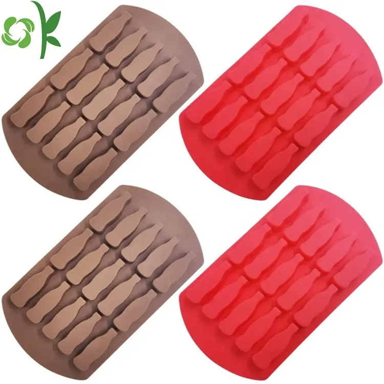 OKSILICONE Cavities Silicone Cola Bottle Shape Ice Cube Mold Rubber Candy Jelly Chocolate Baking Mold