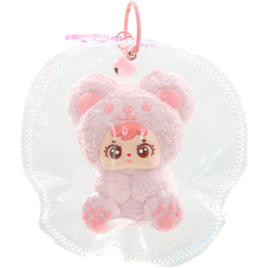 Caja Sorpresa de Tres Pequeños Peluches Adorables, Colgante de Silicona Antiestrés, Llavero de Muñeca de Dibujos Animados para Niños - Product Image 4