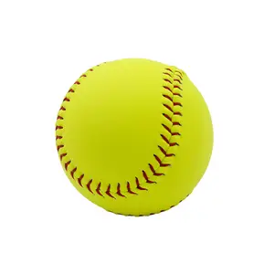 كرة سوفتوير ، لعبة رياضية, كرة سوفتبول مصنوعة يدويًا من الجلد الأصفر الرسمي وللرياضات الخارجية مشهورة من صانعي المعدات الأصلية