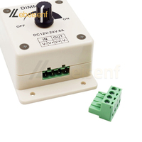 Variateur de luminosité LED rotatif manuel DC12-24V 8A, PWM, réglage progressif de la luminosité, bouton de variation, interrupteur de gradation pour bande LED monochrome
