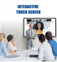 Tableau interactif intelligent à écran tactile numérique Android Win 32 43 55 65 pouces, écran plat LCD multi-touch, pour l'enseignement