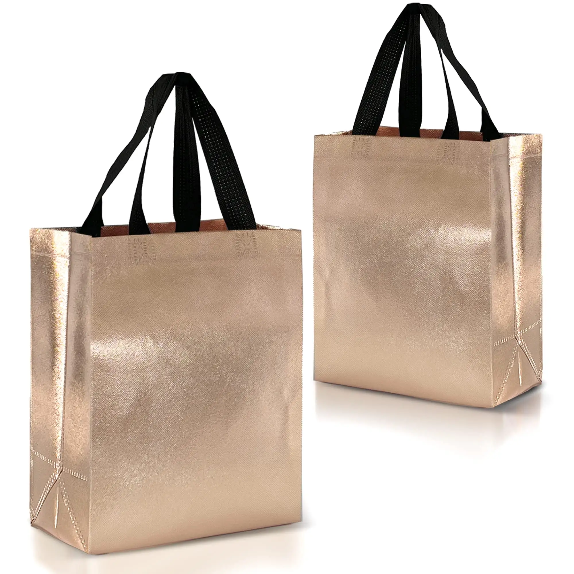 Vente en gros, sacs d'épicerie écologiques réutilisables et recyclés en tissu non tissé laminés Pp, sacs à provisions fourre-tout au laser