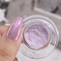 Poudre à ongles effet chrome Aurora Chameleon ultra-brillante, forme coquille, finition miroir, magie du clair de lune, 12 nuances néon, best-seller