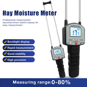 100h di động thực tế ngũ cốc rơm thức ăn gia súc cỏ hay độ ẩm mét màn hình kiểm tra cám độ ẩm analyser kỹ thuật số độ ẩm <span class=keywords><strong>Tester</strong></span> - Product Image 5