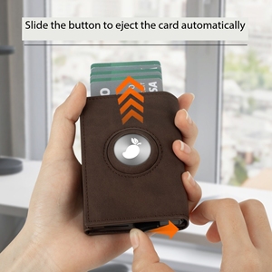 <span class=keywords><strong>Caja</strong></span> de tarjetas emergente automática de gran capacidad (soporte), cartera para hombre con seguimiento y posicionamiento de tarjetas <span class=keywords><strong>Airtag</strong></span> con explosiones, en stock - Product Image 3