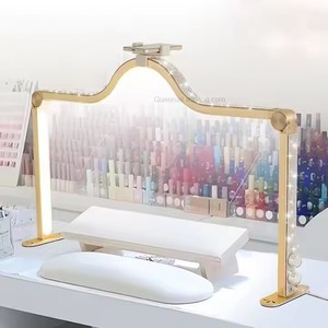 Grande <span class=keywords><strong>Lampe</strong></span> d'Ongles Pliable Carrée avec Strass pour Salon, Lumière LED 420 Pièces 48W, <span class=keywords><strong>Lampe</strong></span> de <span class=keywords><strong>Table</strong></span> Manucure Pliante avec Support Téléphone - Product Image 1