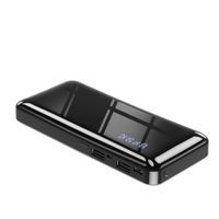 Meilleure Vente : Batterie Externe Portable de Voyage 20000mAh Double USB à Charge Rapide avec Chargeur Universel UK 10W, Noir Bleu (Boîtier pour Téléphone)