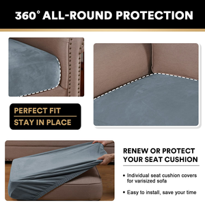 Housse de coussin de canapé moderne en velours épais, extensible, imperméable, antidérapante, résistante aux taches, lavable, entièrement enveloppante pour tous - Product Image 4