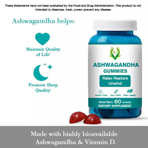 Gomitas de Ashwagandha para Adultos ODM con Vitamina D2, Sabor a Bayas Mixtas, para Mejorar la Calidad del Sueño, la Resistencia Atlética, la Salud Digestiva y el Apoyo Inmunológico - Product Image 6