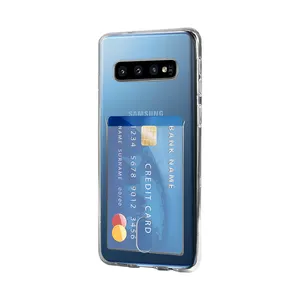 New arrival ultra slim tpu s10 5g case mobile back covers with card holder clear phone cases for samsung galaxy s10e case