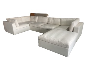 <span class=keywords><strong>Sofa</strong></span> kain polos lembut elegan, tempat tidur <span class=keywords><strong>Sofa</strong></span> kain bentuk U sudut awan bawah putih nyaman