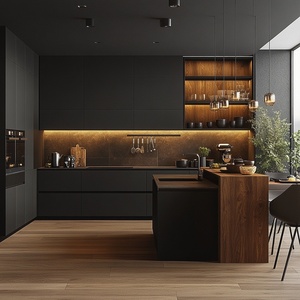 Cao cấp tùy chỉnh hiện đại bếp đảo tủ cho trung tâm căn hộ có tính năng đá coque phần cứng & phụ kiện như vòi bản lề - Product Image 2