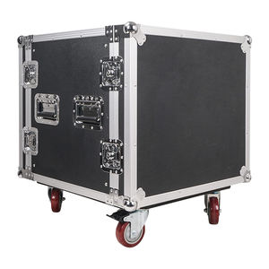 10U Space Rack Mount Flight Case 19 pulgadas de profundidad W-Casters ATA Rack Amp Road Shock Mount Case - Product Image 4