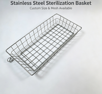 Panier en fil métallique en acier inoxydable pour stérilisation médicale, plateau en maille pour lavage et rangement d'instruments chirurgicaux pour autoclave