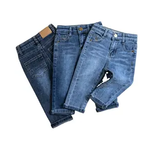 Pantalon en denim pour garçons avec ajustement élastique à la taille Pantalon bébé Jeans printemps et automne pour enfants