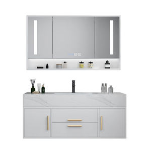 ארון אמבטיה יוקרתי <span class=keywords><strong>42</strong></span> אינץ' עם כיור מודרני, תאורת כיור, מראה וארונות אמבטיה. - Product Image 6