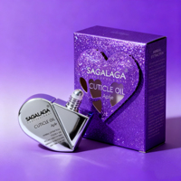 Luxuriöses Großhandels-SAGALAGA 20ml Herz-Roller Nagelhautöl Premium Fruchtiges Aroma Vitamin E Lavendel Tiefenpflege mit Eigenem Logo