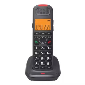 D1015 mesin penjawab TAM, dapat dipanjangkan telepon nirkabel dengan Amplifier, gratis interkom, 2 handset