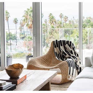 Chaise en rotin confortable, mobilier d'extérieur d'hôtel, chaise de canapé de cour extérieure créative, nouvelle collection - Product Image 3