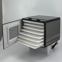 Déshydrateur alimentaire mécanique à 6 plateaux, commande simple par bouton (température et marche/arrêt), sans minuteur, utilisation facile, 400W-600W