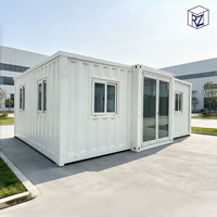 Maison conteneur extensible de 20 pieds avec salle de bain, double espace, maison préfabriquée portable avec aménagement flexible Ray-Zen