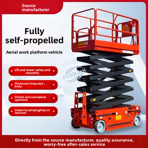 ZHUOXUAN Hydraulic Mobile Scissor Lift-External Construction Platform Lift 2100x1230mm <b>Table</b> Size - Product Image 5