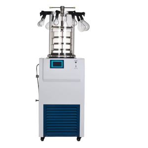 Máquina de Liofilización de Laboratorio Vertical Multimanifold Tipo Gland, Pequeña, Adecuada para Cargar Materiales a Granel - Product Image 1